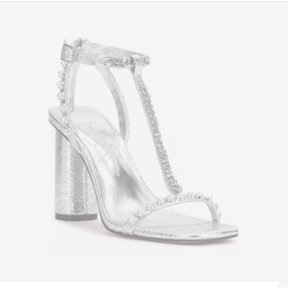 Jessica Simpson Shimmering Silver Heels